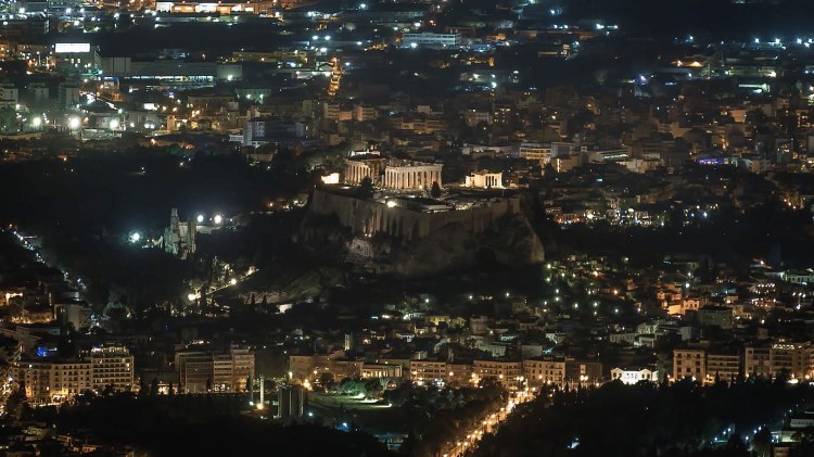 The parthenon is a temple on the athenian acropolis, athens, greece, dedicated to the goddess athena. Acropolis Goes Dark For Earth Hour Video Alexandros Maragos